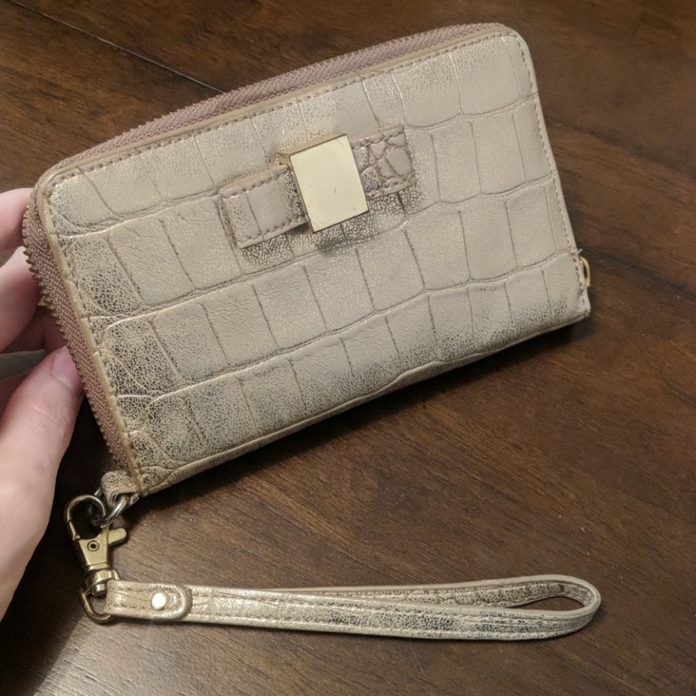 Ivanka Trump Gold Wristlet Wallet